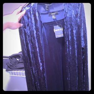 Velvet dress and duster set